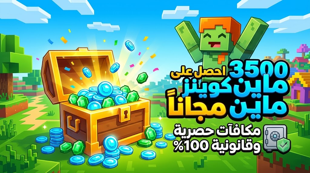 اشحن 3500 ماين كوينز مجاناً في ماين كرافت بأمان تام