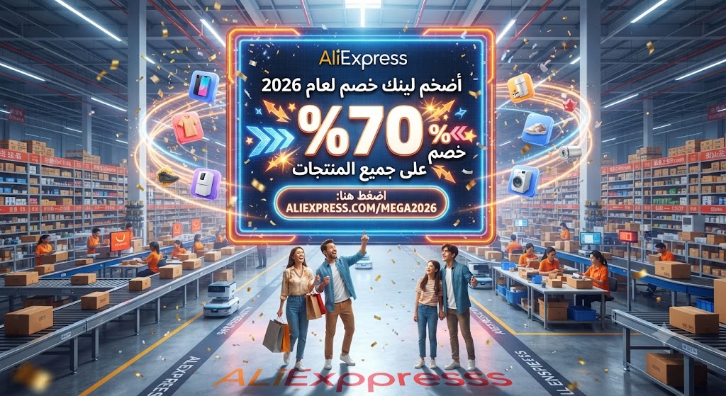 أضخم لينك خصم علي اكسبريس (AliExpress) لعام 2026 على جميع المنتجات